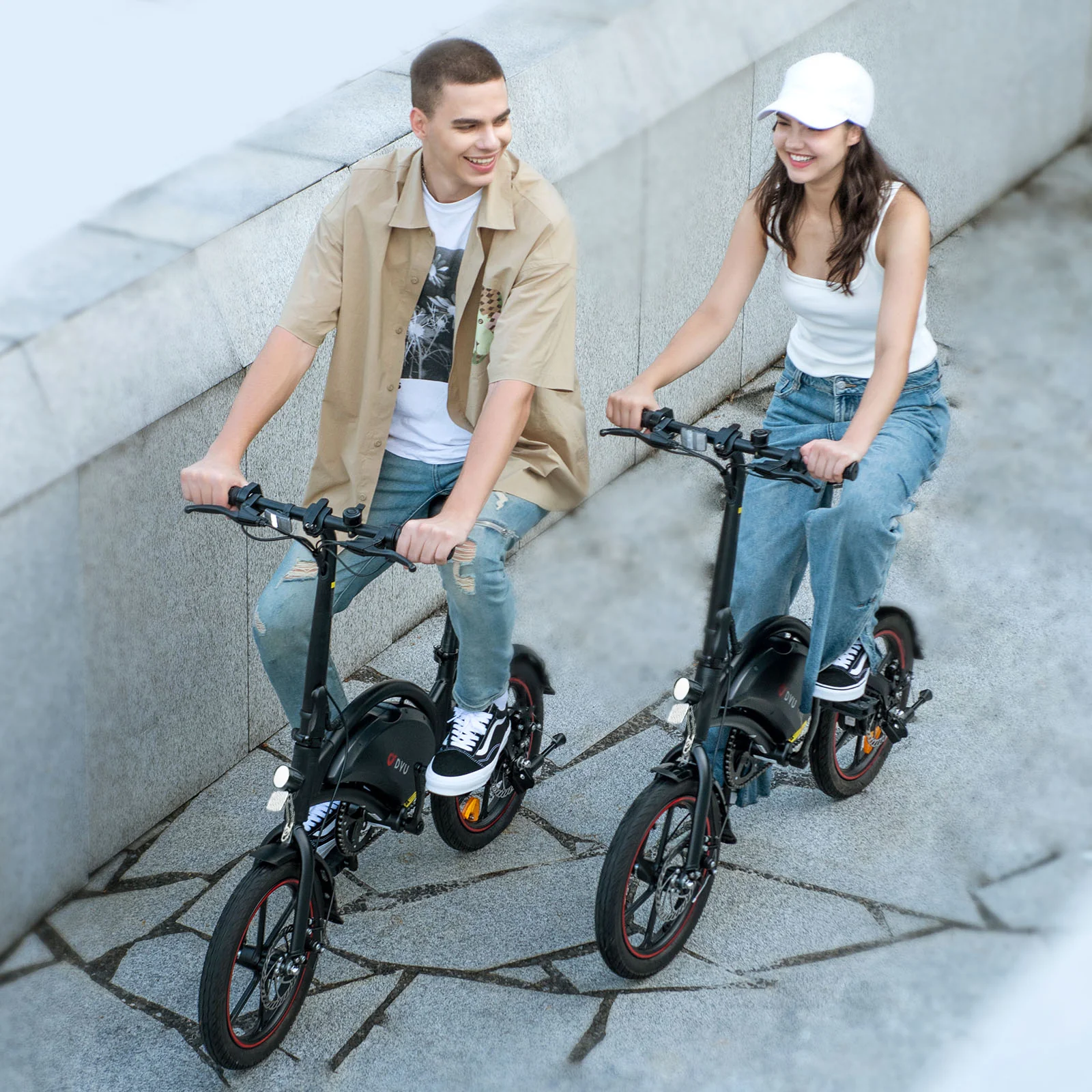 DYU D3S 14 Inch Mini Folding Electric Bike - Image 9